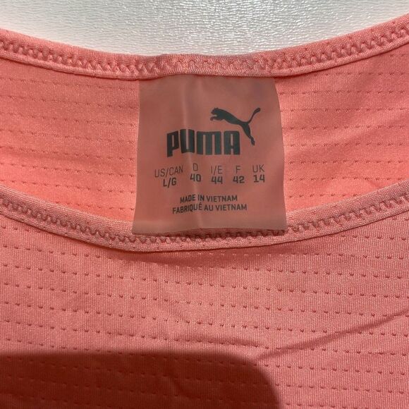 Puma Way 1 Women's Peach Lined Sleeveless Athletic Tank Top Size Large - Picture 4 of 9